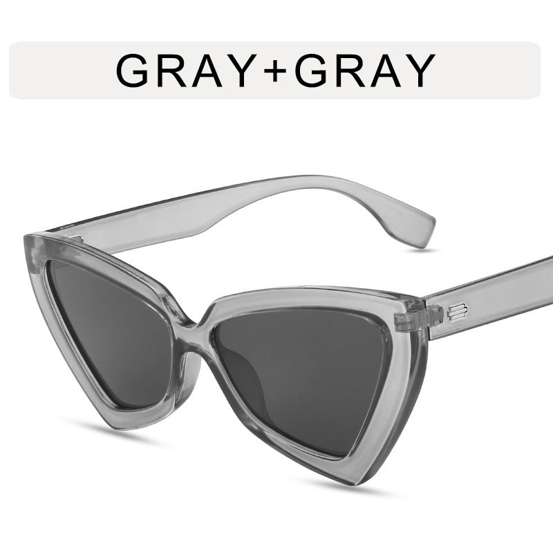 Wholesale Triangular cat eye rice stud PC women's sunglasses